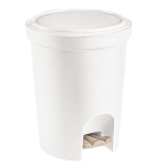 Irmãos Brant - LIXEIRA 13,5LT PEDAL BRANCA REDONDA SANREMO