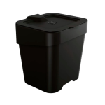 Irmãos Brant - LIXEIRA 2,5L QUADRADA PIA SLIM PRETA UZ420