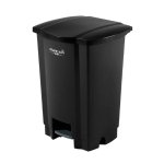 Irmãos Brant - LIXEIRA 50LT PRETA C/PEDAL PERFECT REFORCADA