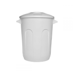 Irmãos Brant - LIXEIRA CESTO REDONDO C/TAMPA 60LT BRANCA JAGUAR