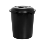 Irmãos Brant - LIXEIRA CESTO REDONDO C/TAMPA 97LT (100LT) PRETA PLASNEW