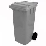 Irmãos Brant - CONTEINER 120L COM RODAS CINZA BRALIMPIA
