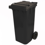 Irmãos Brant - CONTEINER 120L COM RODAS PRETO BRALIMPIA