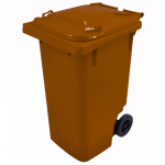 Irmãos Brant - CONTEINER COM RODAS 240LT MARROM BRALIMPIA