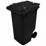 Irmãos Brant - CONTEINER COM RODAS 240LT PRETO BRALIMPIA