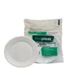 Irmãos Brant - PRATO DESC. 21CM BRANCO C/10 FONPLAST