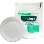 Irmãos Brant - PRATO DESC. 18CM BRANCO C/10 FONPLAST