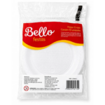 Irmãos Brant - PRATO DESC. 15CM BRANCO C/10 BELLO FESTAS